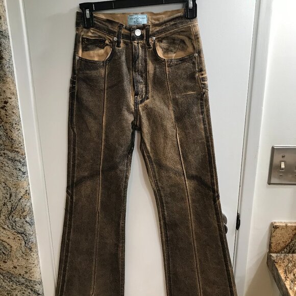 Brown Jeans by Revice, Venus Hand-foiled, Flare Star Jeans, NWOT - Picture 2 of 5